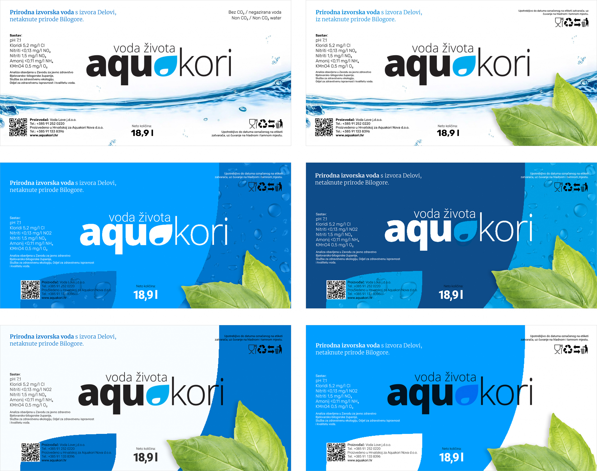 Grafički dizajn etikete za Aquakori