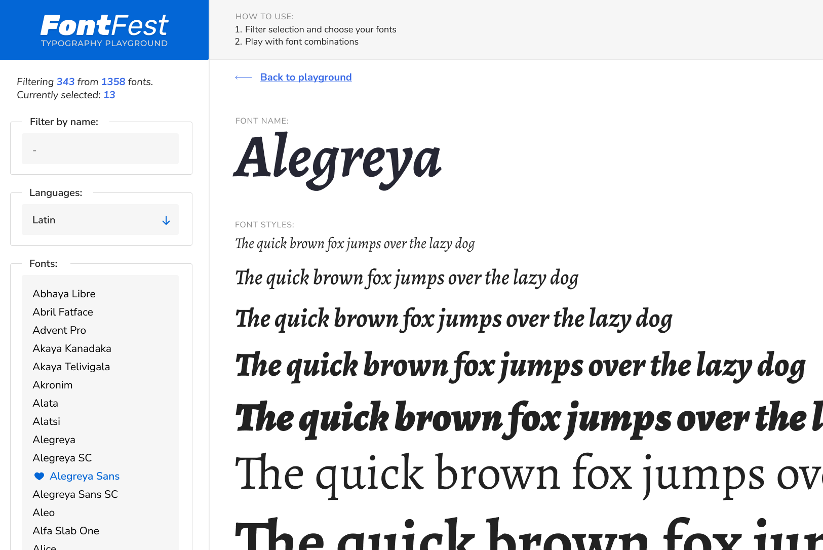 Izrada web aplikacije za Google fontove
